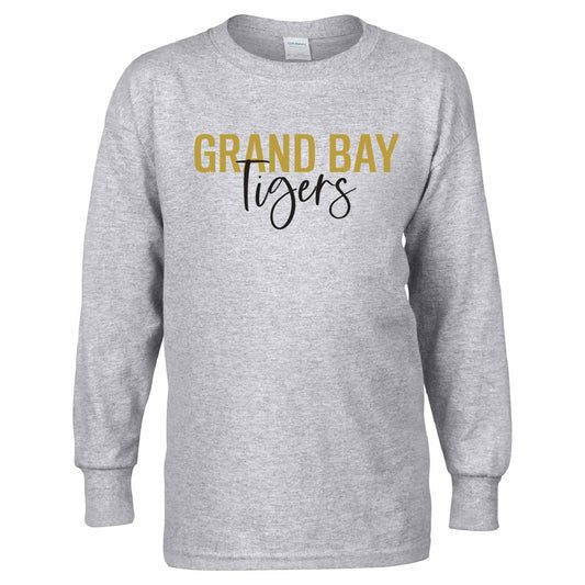 Grand Bay Tigers 8th Grade Long Sleeve T-Shirt - Sport Grey